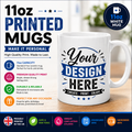 CPM03 Personalised 11oz Printed Mug – Custom Photo, Logo or Text Mug