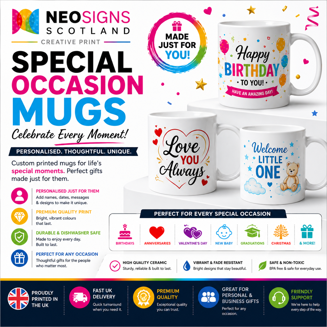 CPM14 Personalised Special Occasion Mug – Custom Keepsake Gift for Every Celebration