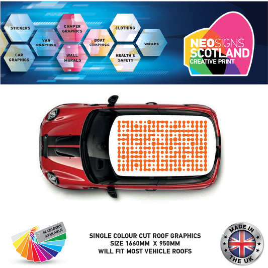 CRG09 Line Pattern roof graphic Universal for any car
