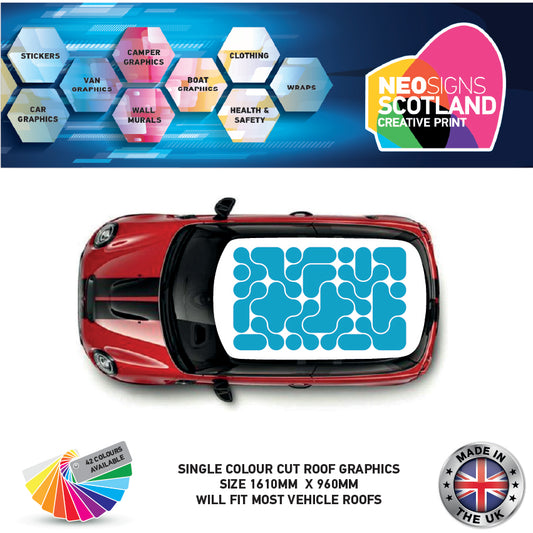 CRG10 Geometric Pattern roof graphic Universal for any car