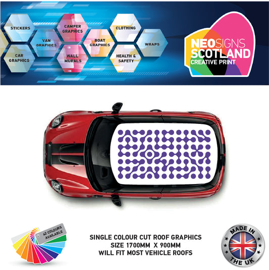 CRG14 Abstract Pattern roof graphic Universal for any car