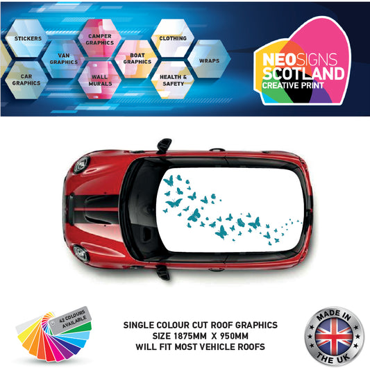 CRG17 Butterflies roof graphic Universal for any car
