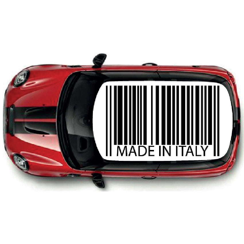 CRG02 Barcode Made in Italy roof graphic Universal for any car