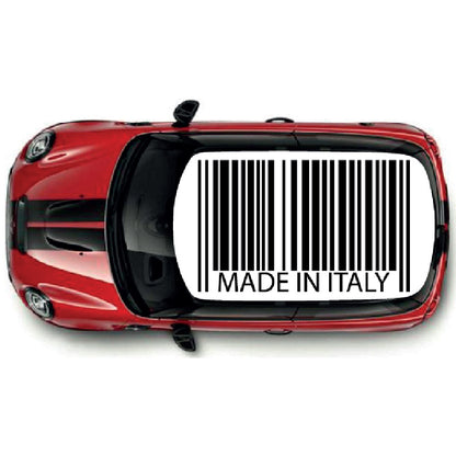 CRG02 Barcode Made in Italy roof graphic Universal for any car