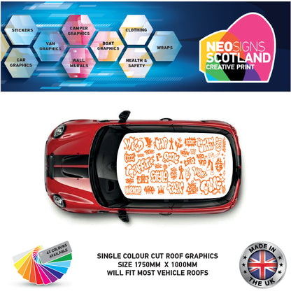 CRG23 Graffiti Style roof graphic Universal for any car