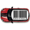 CRG03 Barcode Made in France roof graphic Universal for any car