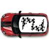 CRG06 Outline and Solid Hexs roof graphic Universal for any car