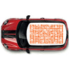 CRG09 Line Pattern roof graphic Universal for any car