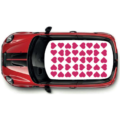 CRG11 Love Hearts roof graphic Universal for any car