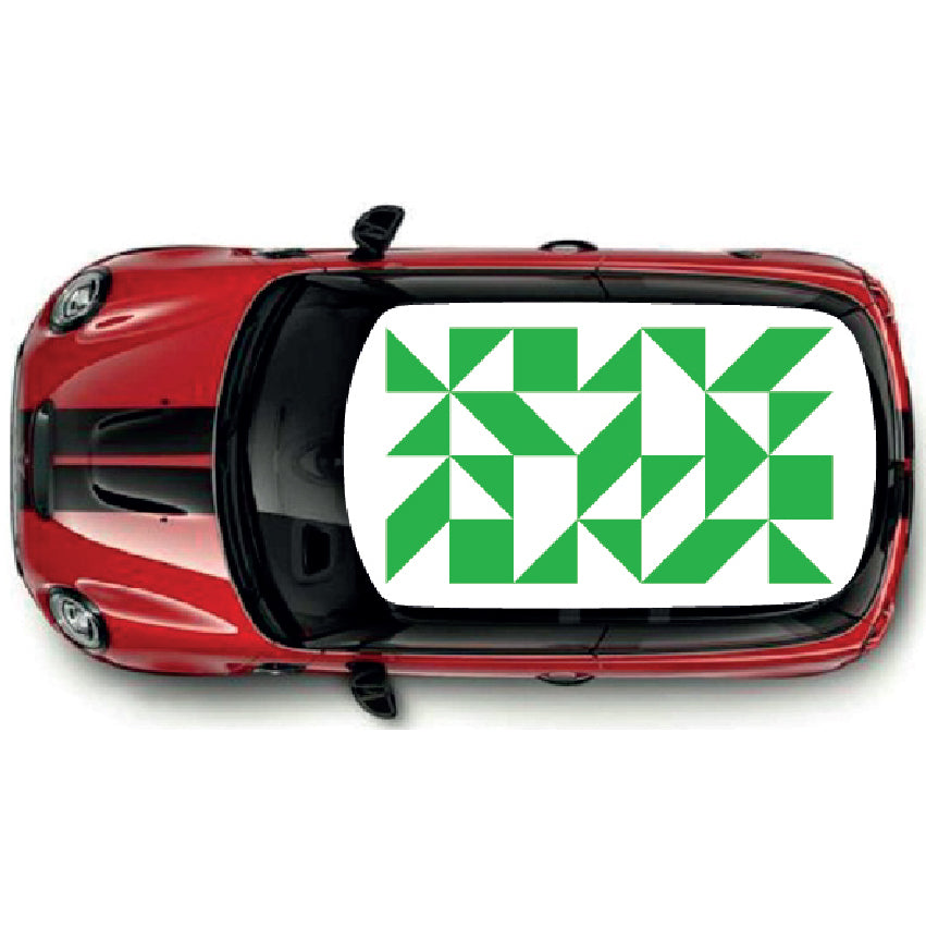 CRG12 Triangles and Squares roof graphic Universal for any car