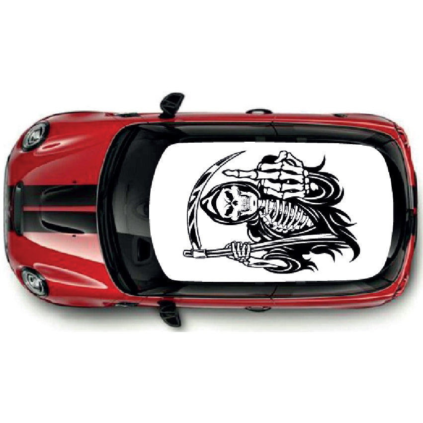 CRG19 Grim Reaper Skeleton roof graphic Universal for any car