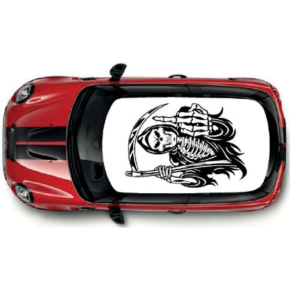 CRG19 Grim Reaper Skeleton roof graphic Universal for any car