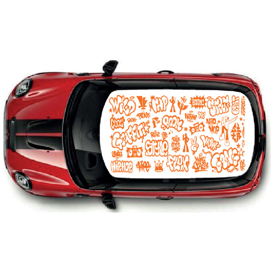 CRG23 Graffiti Style roof graphic Universal for any car