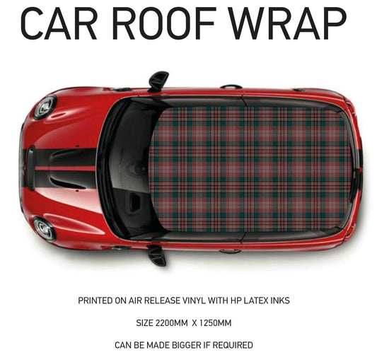 CRW084 Tartan Roof wrap for Mini or any car universal