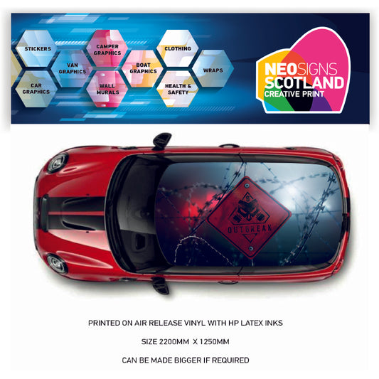 CRW28 Outbreak Siege Roof wrap for Mini or any car universal