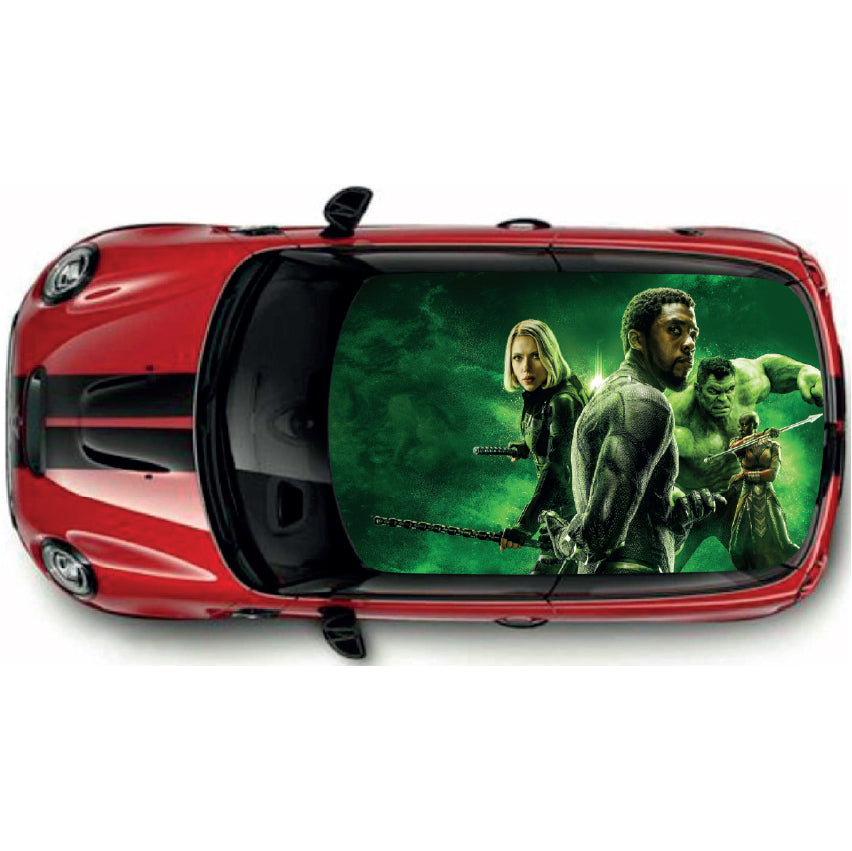 CRW003 Printed Roof Wrap For Mini Or Any Car Universal Various Designs Available
