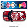 CRW34 Love Hearts Roof wrap for Mini or any car universal