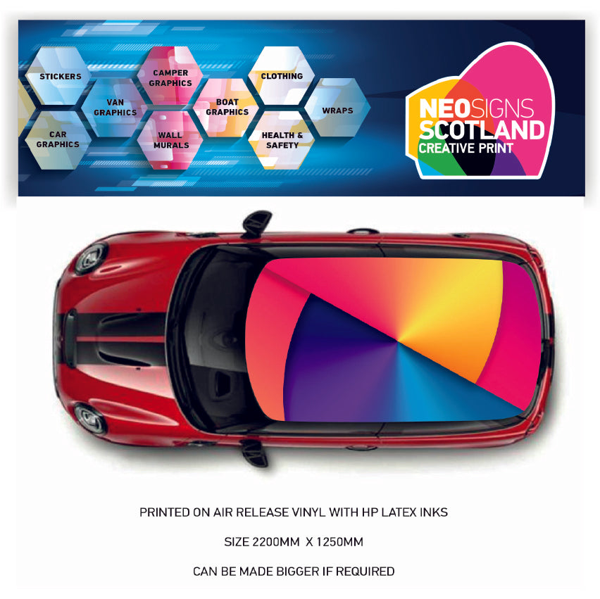 CRW50 Pattern  Roof wrap for Mini or any car universal