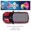 CRW51 Small Chequered Roof wrap for Mini or any car universal
