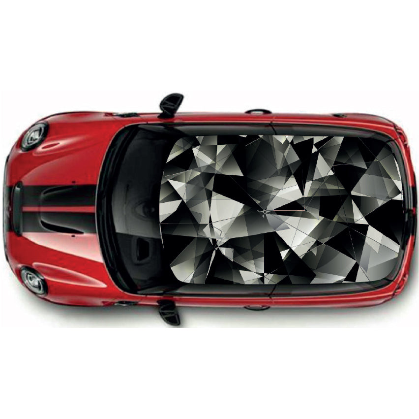 CRW006 Printed Roof Wrap For Mini Or Any Car Universal Various Designs Available