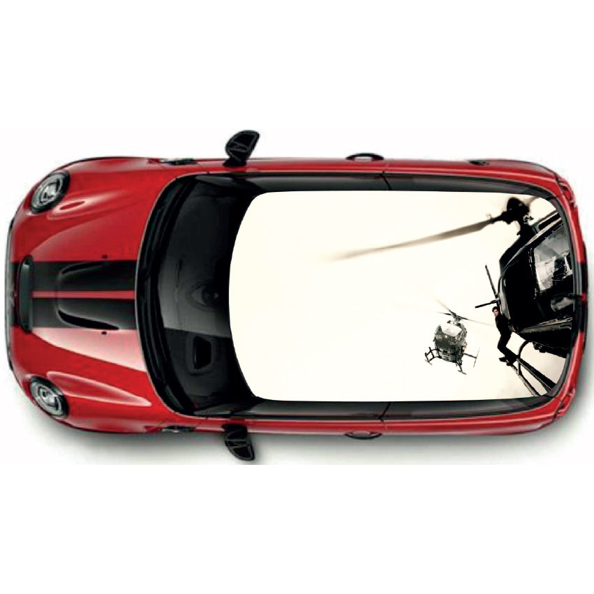 CRW007 Printed Roof Wrap For Mini Or Any Car Universal Various Designs Available