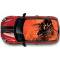 CRW011 Printed Roof Wrap For Mini Or Any Car Universal Various Designs Available