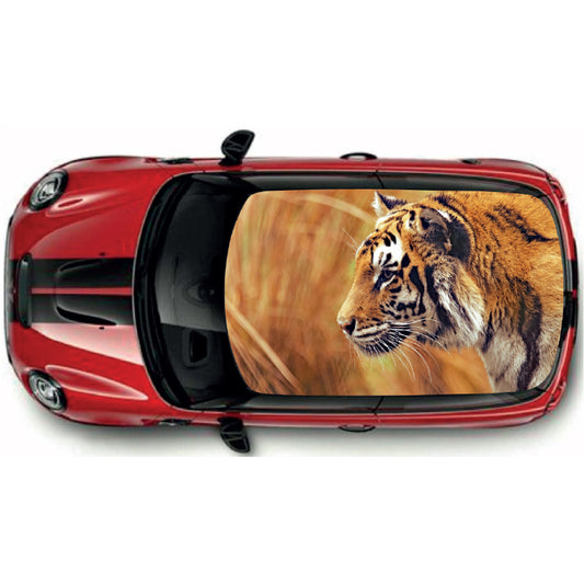 CRW13 Tiger Printed Roof wrap for Mini or any car universal