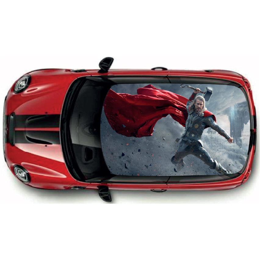 CRW016 Printed Roof Wrap For Mini Or Any Car Universal Various Designs Available