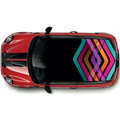 CRW017 Printed Roof Wrap For Mini Or Any Car Universal Various Designs Available
