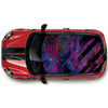 CRW18 Colourful Printed Roof wrap for Mini or any car universal