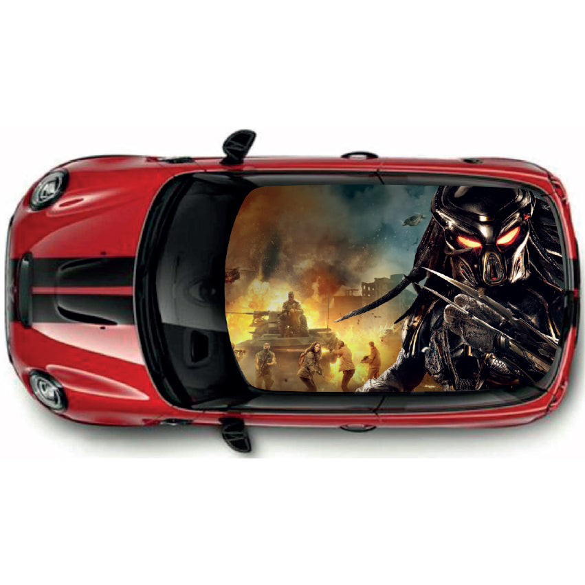 CRW019 Printed Roof Wrap For Mini Or Any Car Universal Various Designs Available