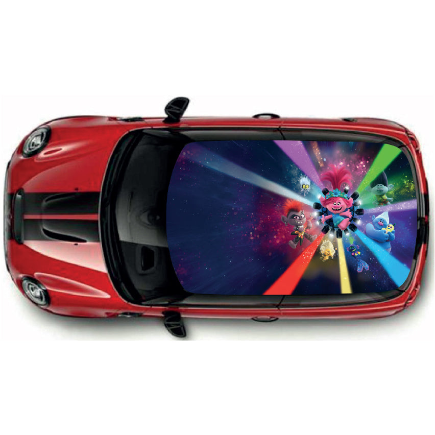 CRW023 Printed Roof Wrap For Mini Or Any Car Universal Various Designs Available