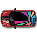 CRW025 Printed Roof Wrap For Mini Or Any Car Universal Various Designs Available