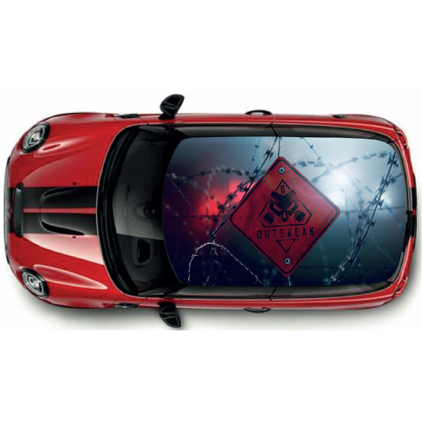 CRW028 Printed Roof Wrap For Mini Or Any Car Universal Various Designs Available
