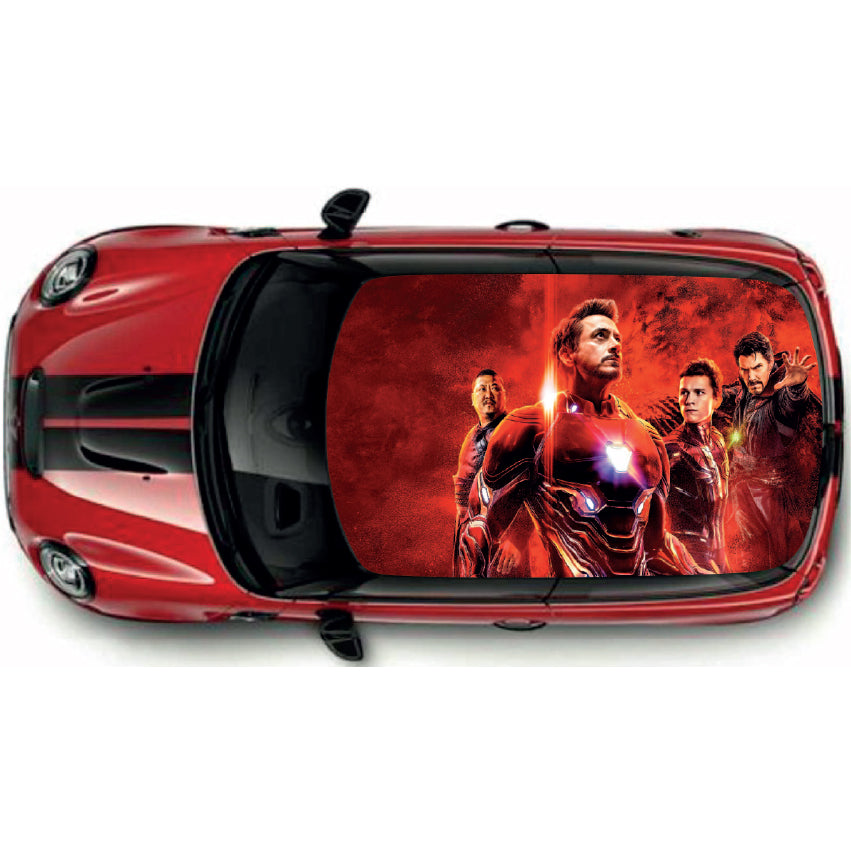 CRW029 Printed Roof Wrap For Mini Or Any Car Universal Various Designs Available