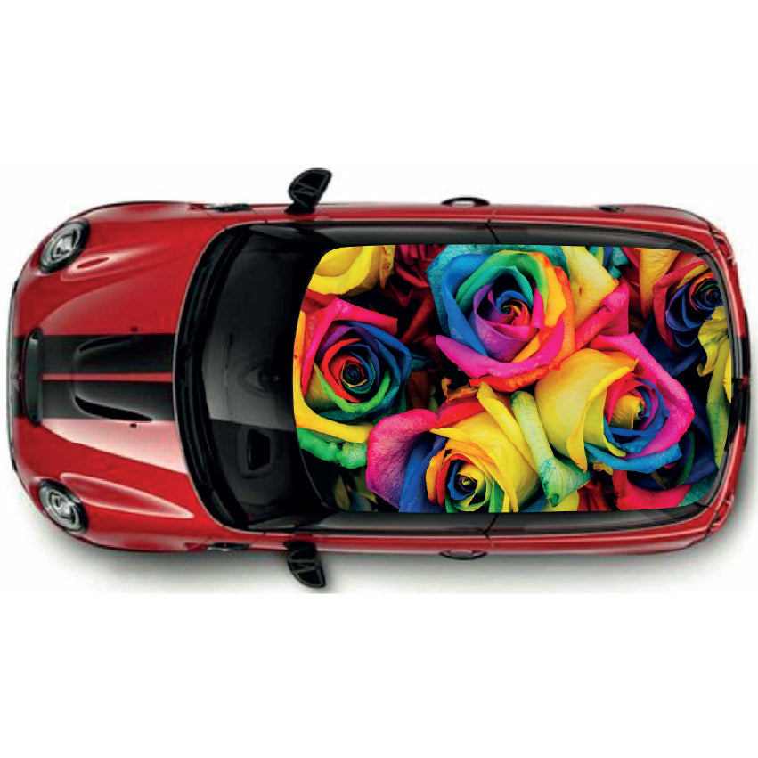 CRW039 Printed Roof Wrap For Mini Or Any Car Universal Various Designs Available