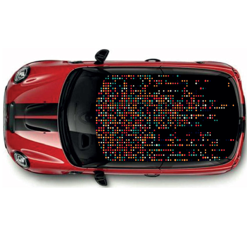 CRW42 Dot Pattern Roof wrap for Mini or any car universal