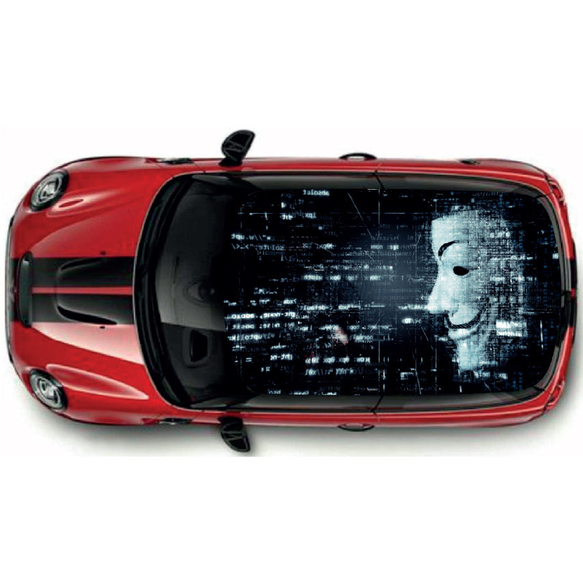 CRW045 Printed Roof Wrap For Mini Or Any Car Universal Various Designs Available
