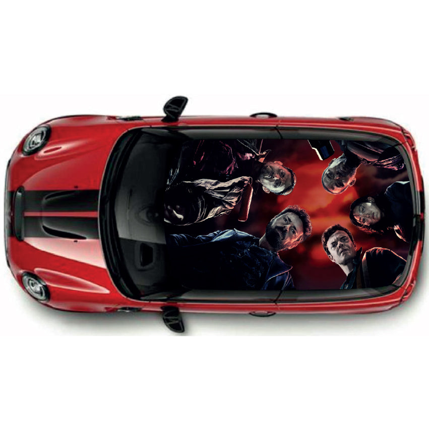 Printed Roof Wrap For Mini Or Any Car Universal Various Designs Available