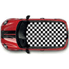 CRW51 Small Chequered Roof wrap for Mini or any car universal