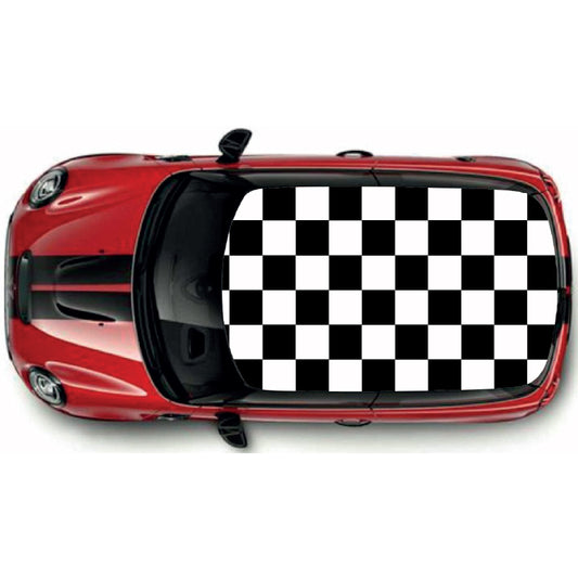 CRW52 Medium Chequered Roof wrap for Mini or any car universal
