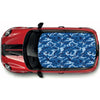 CRW57 Blue Camouflage Style Roof wrap for Mini or any car universal