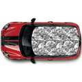 CRW059 Printed Roof Wrap For Mini Or Any Car Universal Various Designs Available