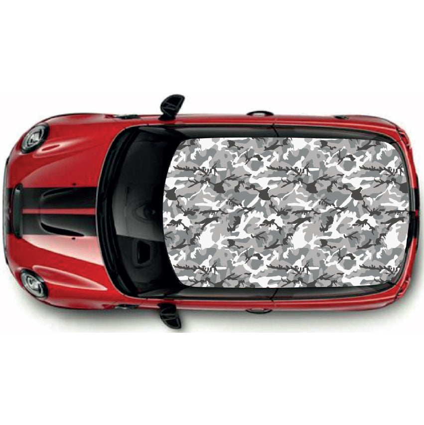 CRW059 Printed Roof Wrap For Mini Or Any Car Universal Various Designs Available