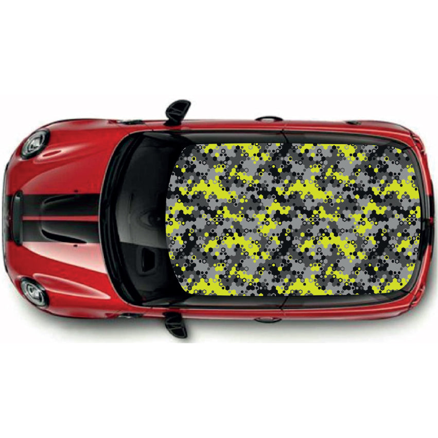 CRW061 Printed Roof Wrap For Mini Or Any Car Universal Various Designs Available
