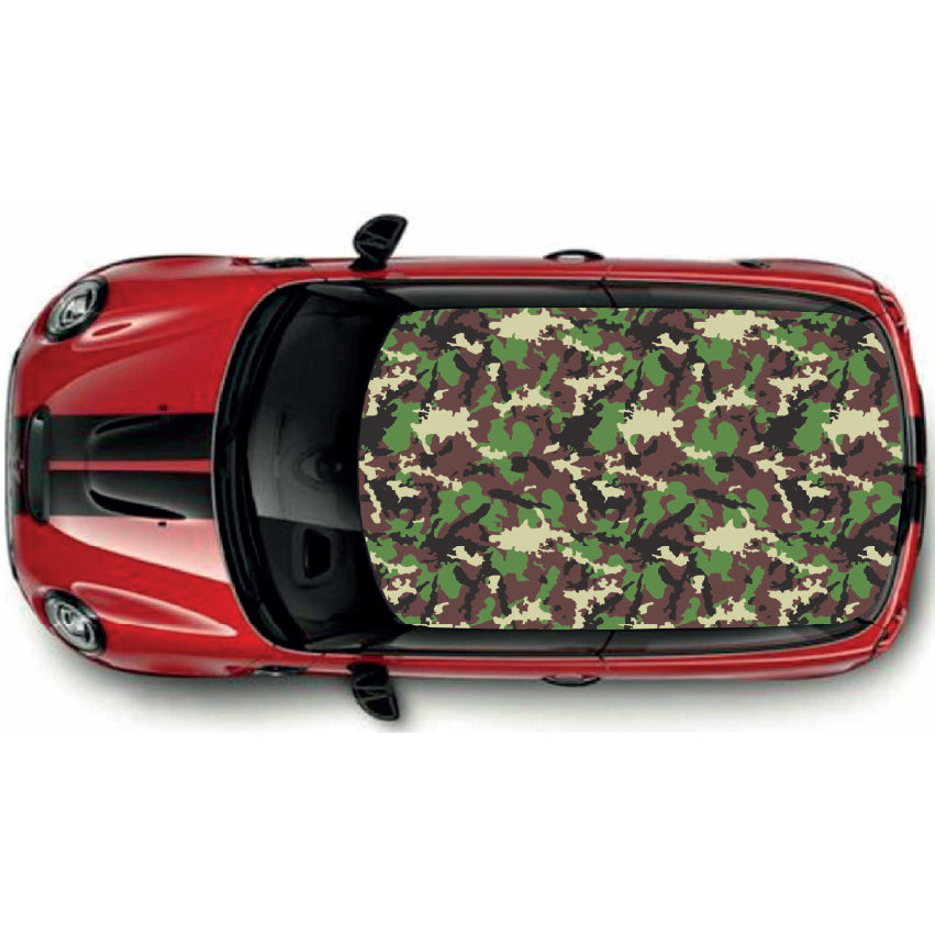 CRW062 Printed Roof Wrap For Mini Or Any Car Universal Various Designs Available