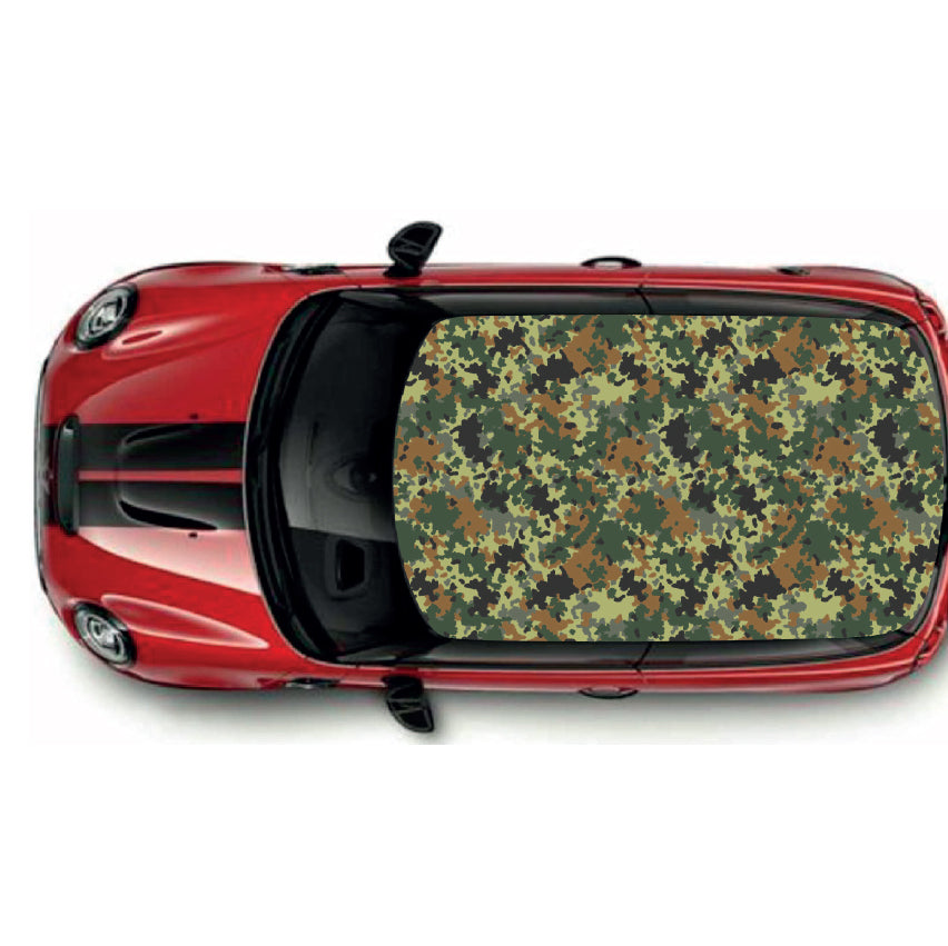 CRW068 Printed Roof Wrap For Mini Or Any Car Universal Various Designs Available