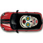 CRW074 Skull Roof wrap for Mini or any car universal