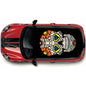 CRW075 Skull Roof wrap for Mini or any car universal