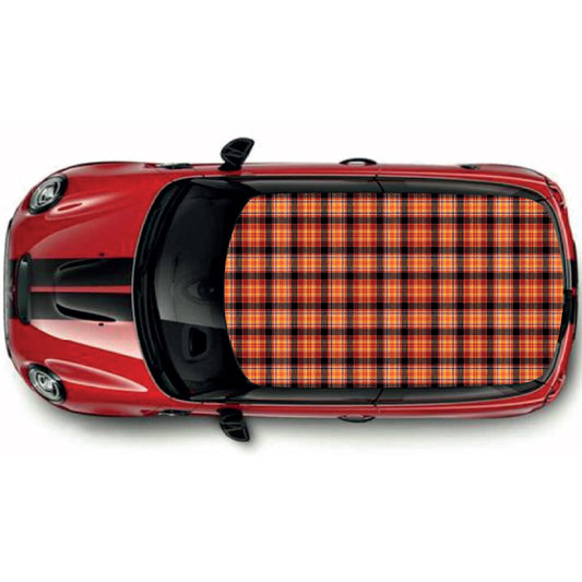 CRW085 Tartan Roof wrap for Mini or any car universal